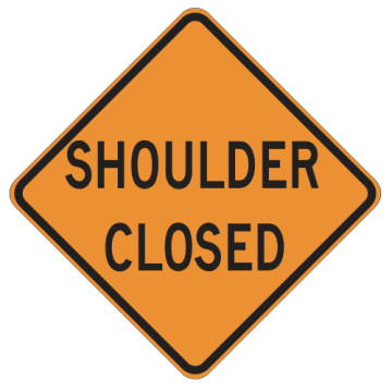 MUTCD C30A (CA) Alternate Shoulder Closed